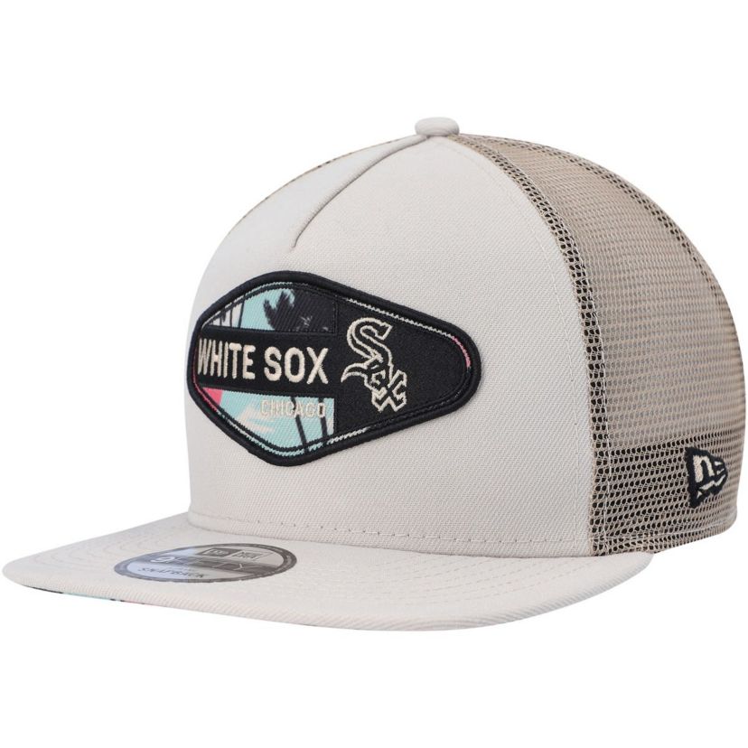 Chicago White Sox MLB Chicago Sox Retro Beachin Patch A-Frame Trucker 9FIFTY Snapback Hat