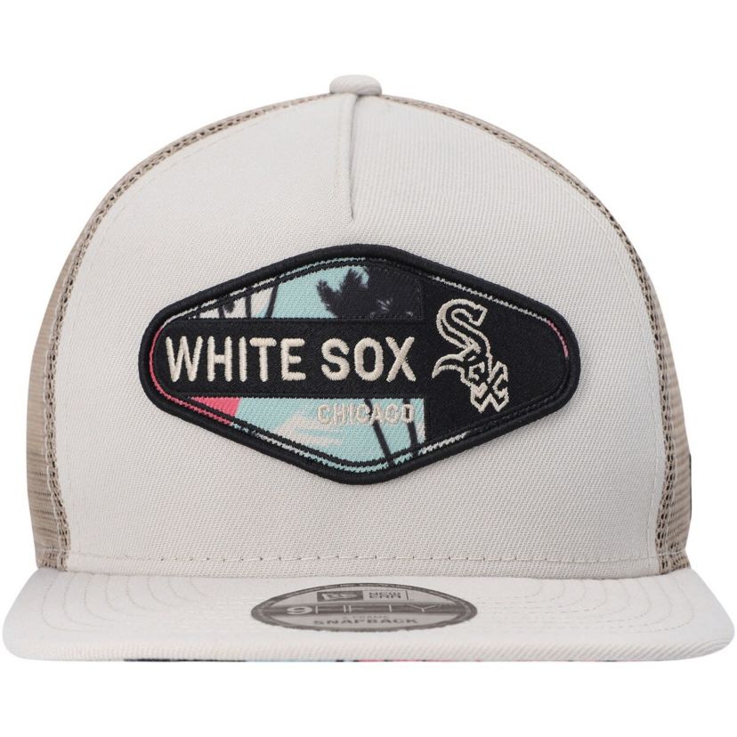 Chicago White Sox MLB Chicago Sox Retro Beachin Patch A-Frame Trucker 9FIFTY Snapback Hat