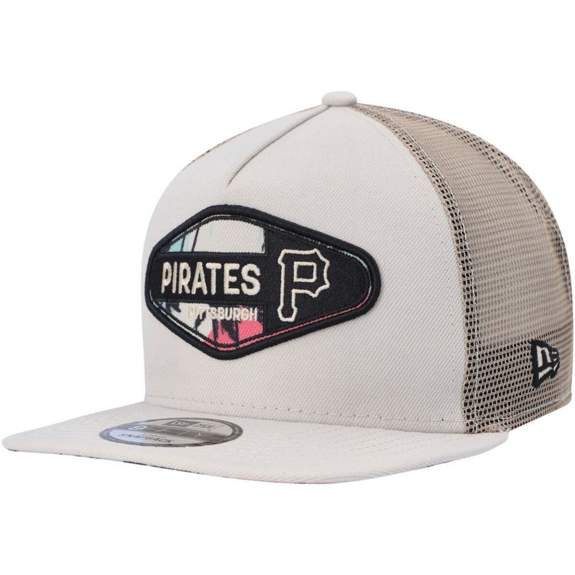 MLB Pittsburgh Pirates Retro Beachin Patch A-Frame Trucker 9FIFTY Snapback Hat