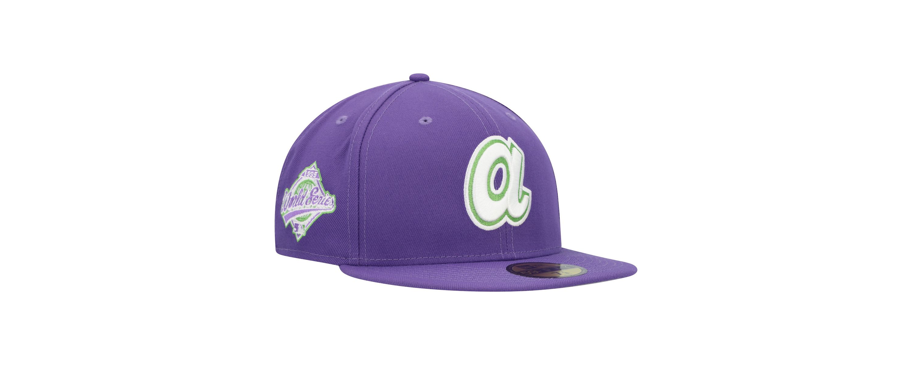 MLB Atlanta Braves Lime Side Patch 59FIFTY Fitted Hat