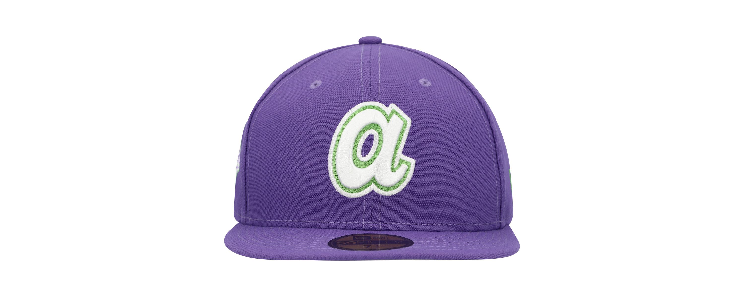 MLB Atlanta Braves Lime Side Patch 59FIFTY Fitted Hat