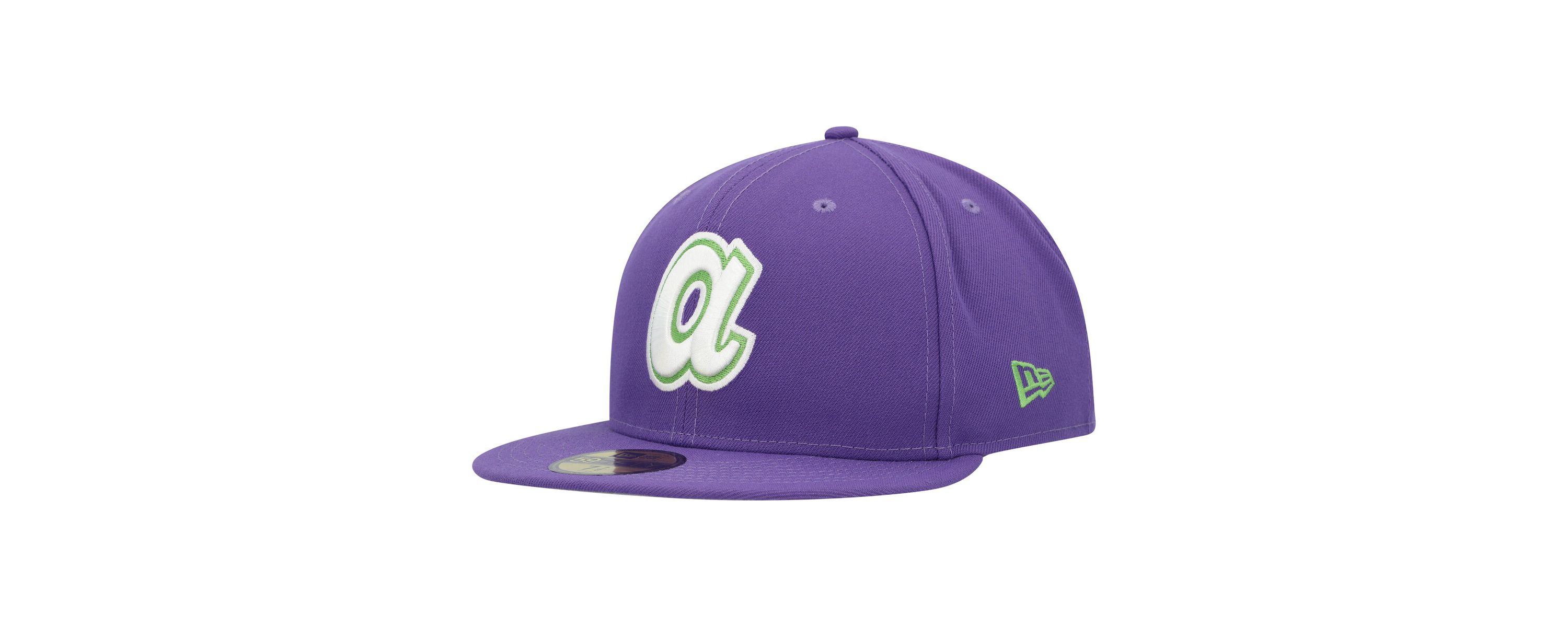 MLB Atlanta Braves Lime Side Patch 59FIFTY Fitted Hat