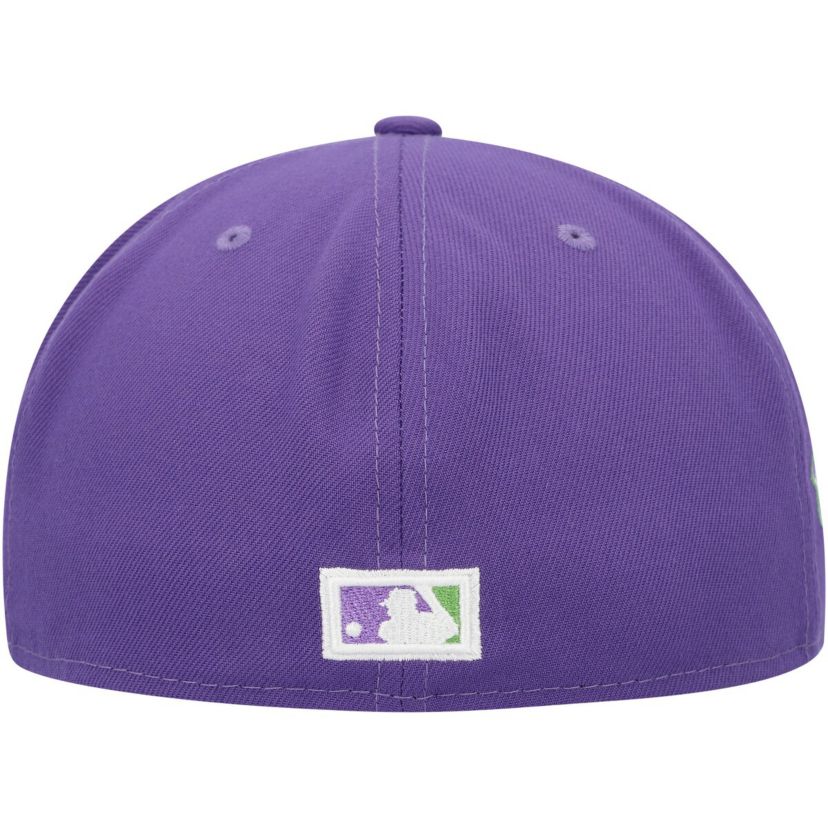 MLB Atlanta Braves Lime Side Patch 59FIFTY Fitted Hat