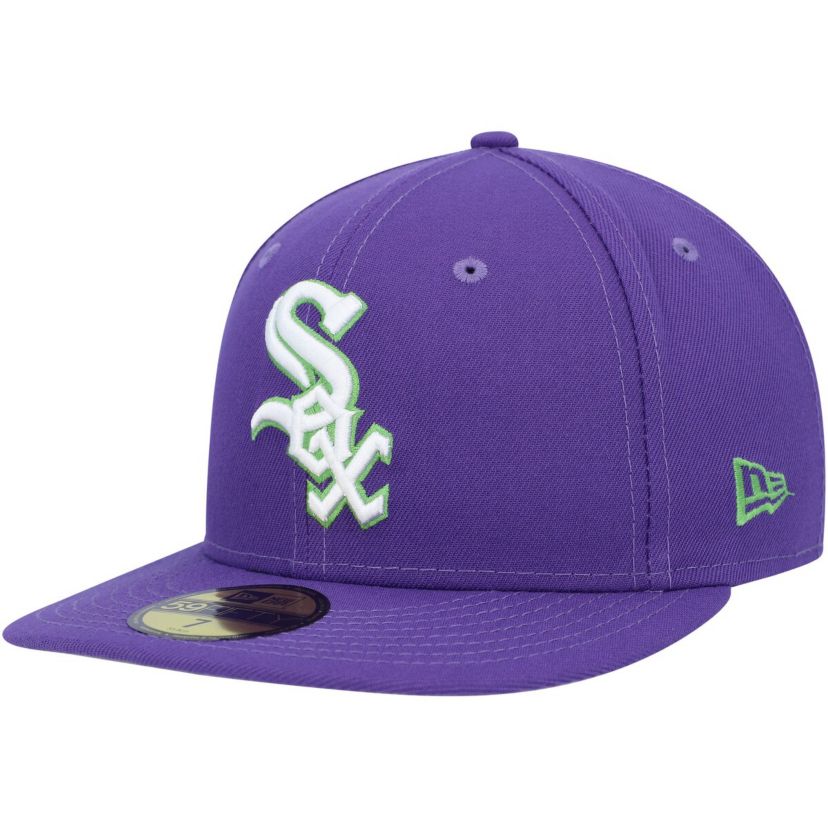 Chicago White Sox MLB Chicago Sox Lime Side Patch 59FIFTY Fitted Hat