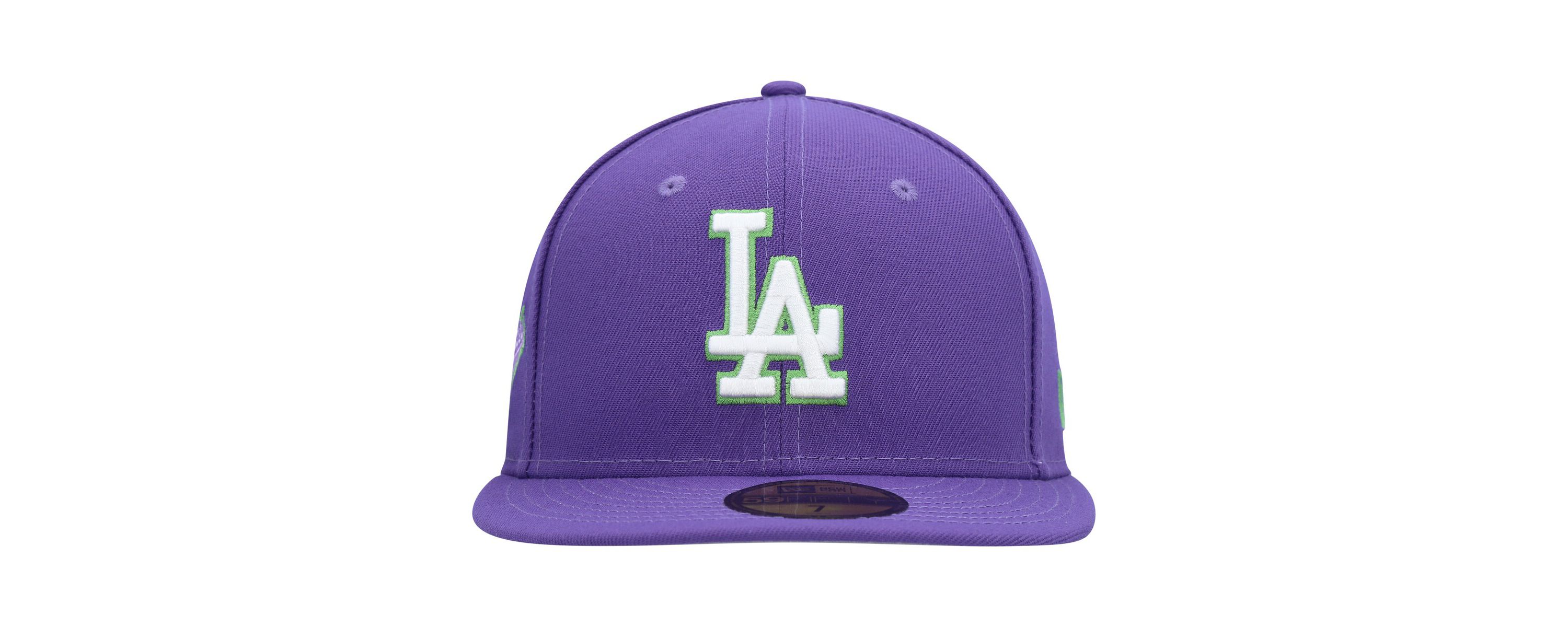 MLB Los Angeles Dodgers Lime Side Patch 59FIFTY Fitted Hat