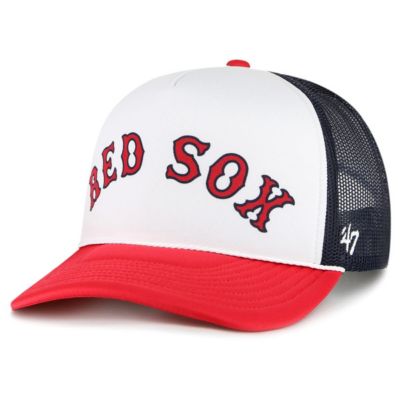 '47 Men's Boston Red Sox MLB Boston Sox Foam Front Script Trucker Snapback Hat, White