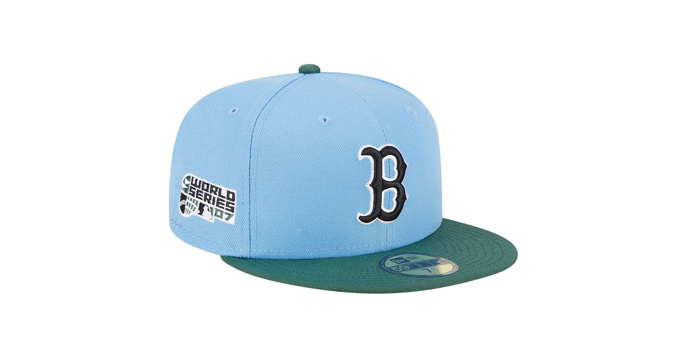 Boston Red Sox MLB Sky Blue/Cilantro Boston Sox 2007 World Series 59FIFTY Fitted Hat