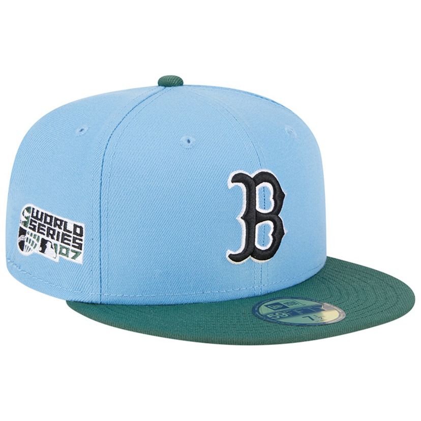 Boston Red Sox MLB Sky Blue/Cilantro Boston Sox 2007 World Series 59FIFTY Fitted Hat