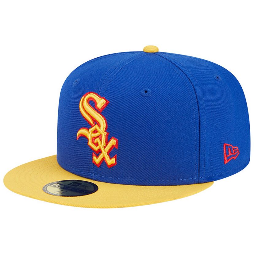 Chicago White Sox MLB Royal/Yellow Chicago Sox Empire 59FIFTY Fitted Hat
