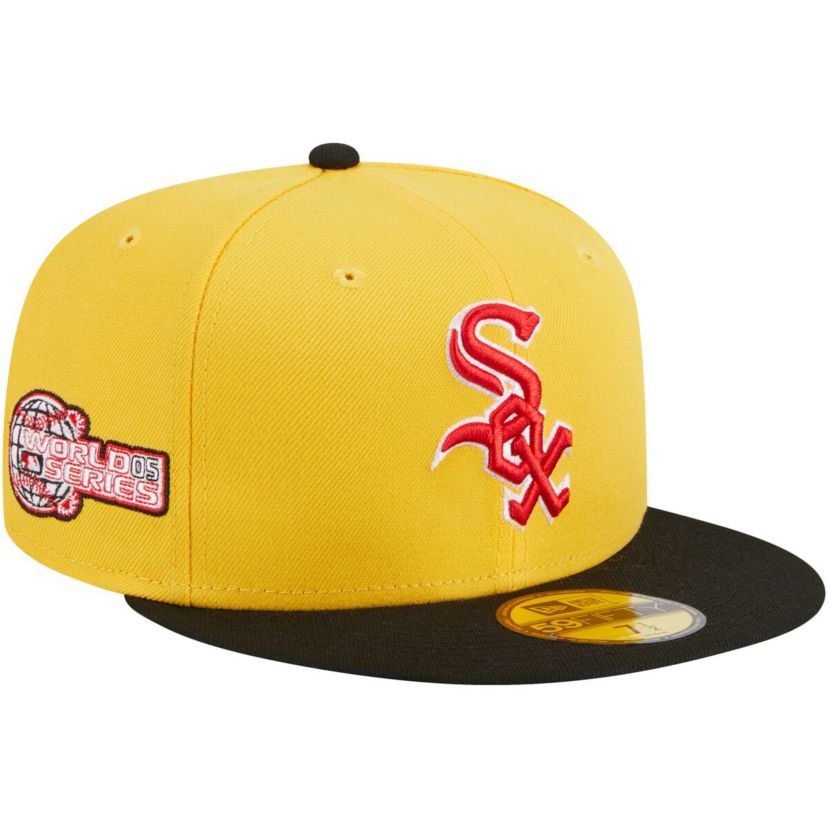 Chicago White Sox MLB Yellow/Black Chicago Sox Grilled 59FIFTY Fitted Hat