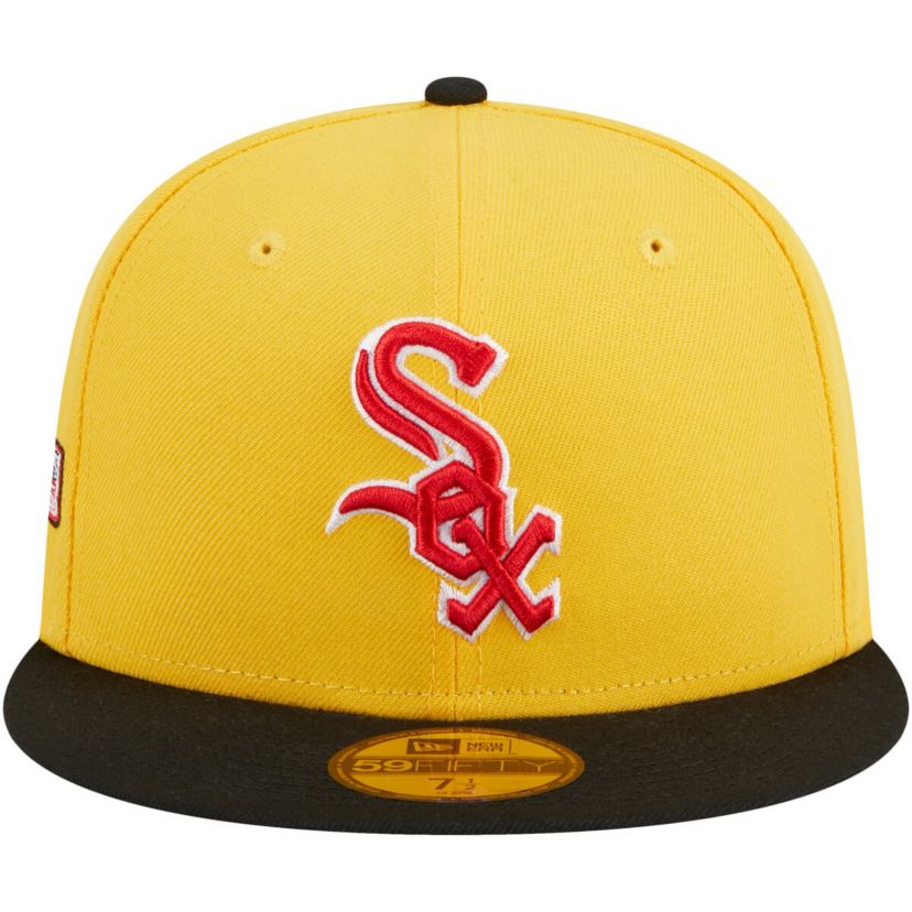 Chicago White Sox MLB Yellow/Black Chicago Sox Grilled 59FIFTY Fitted Hat