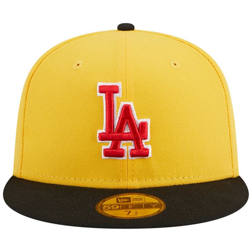 MLB Yellow/Black Los Angeles Dodgers Grilled 59FIFTY Fitted Hat