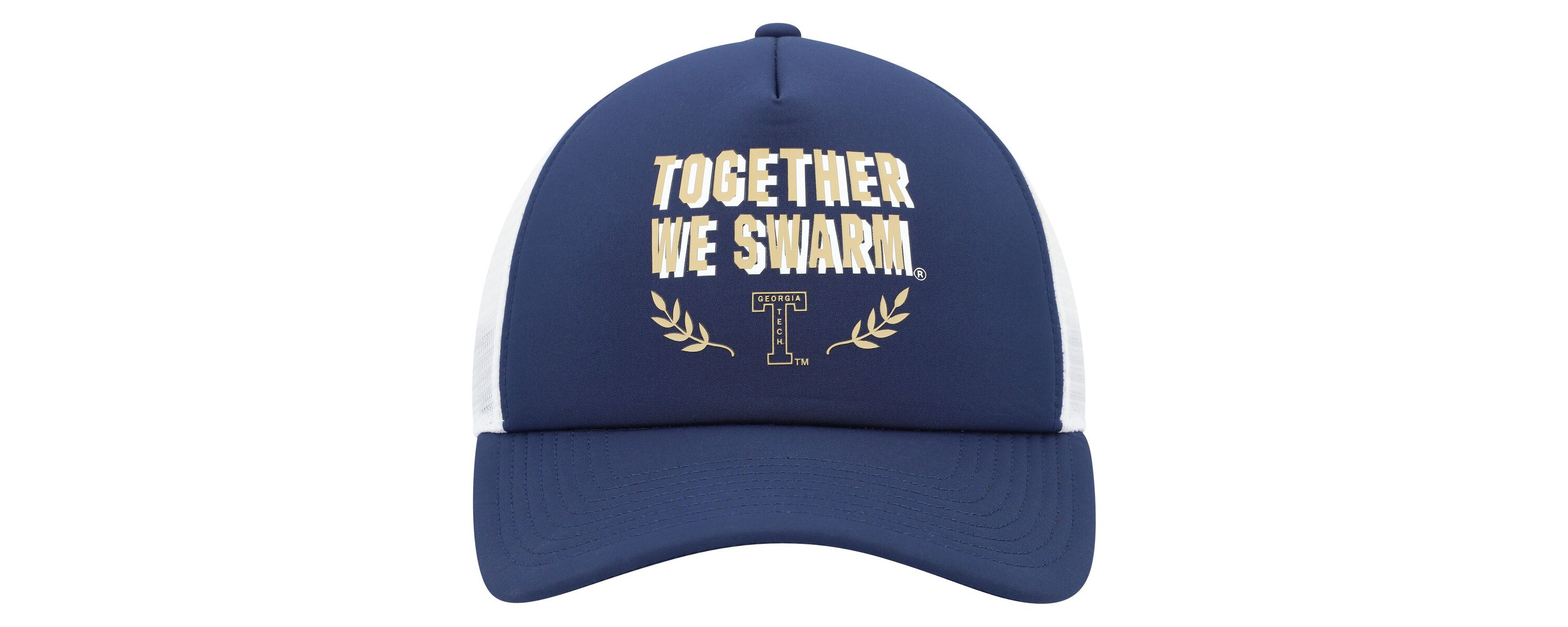 Georgia Tech Yellow Jackets NCAA Georgia Tech Jackets Phrase Foam Front Trucker Adjustable Hat