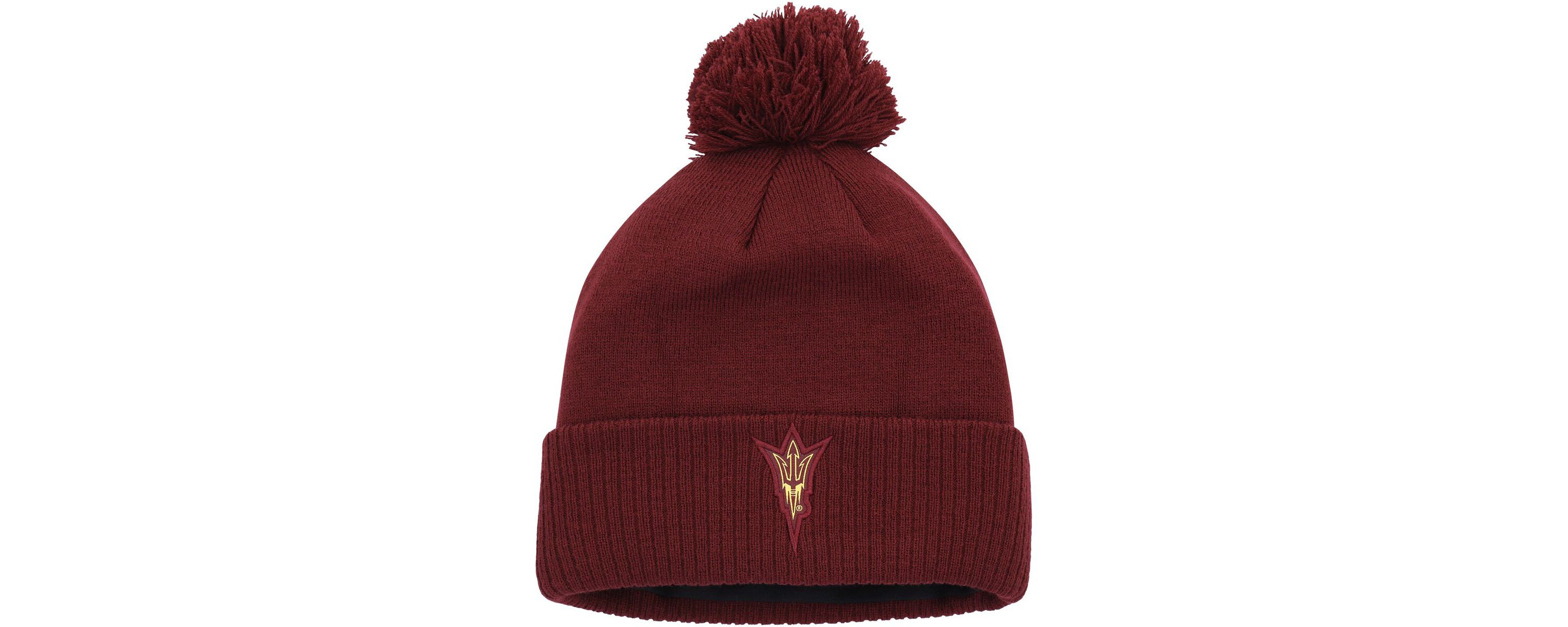 NCAA Arizona State Sun Devils 2023 Sideline COLD.RDY Cuffed Knit Hat with Pom