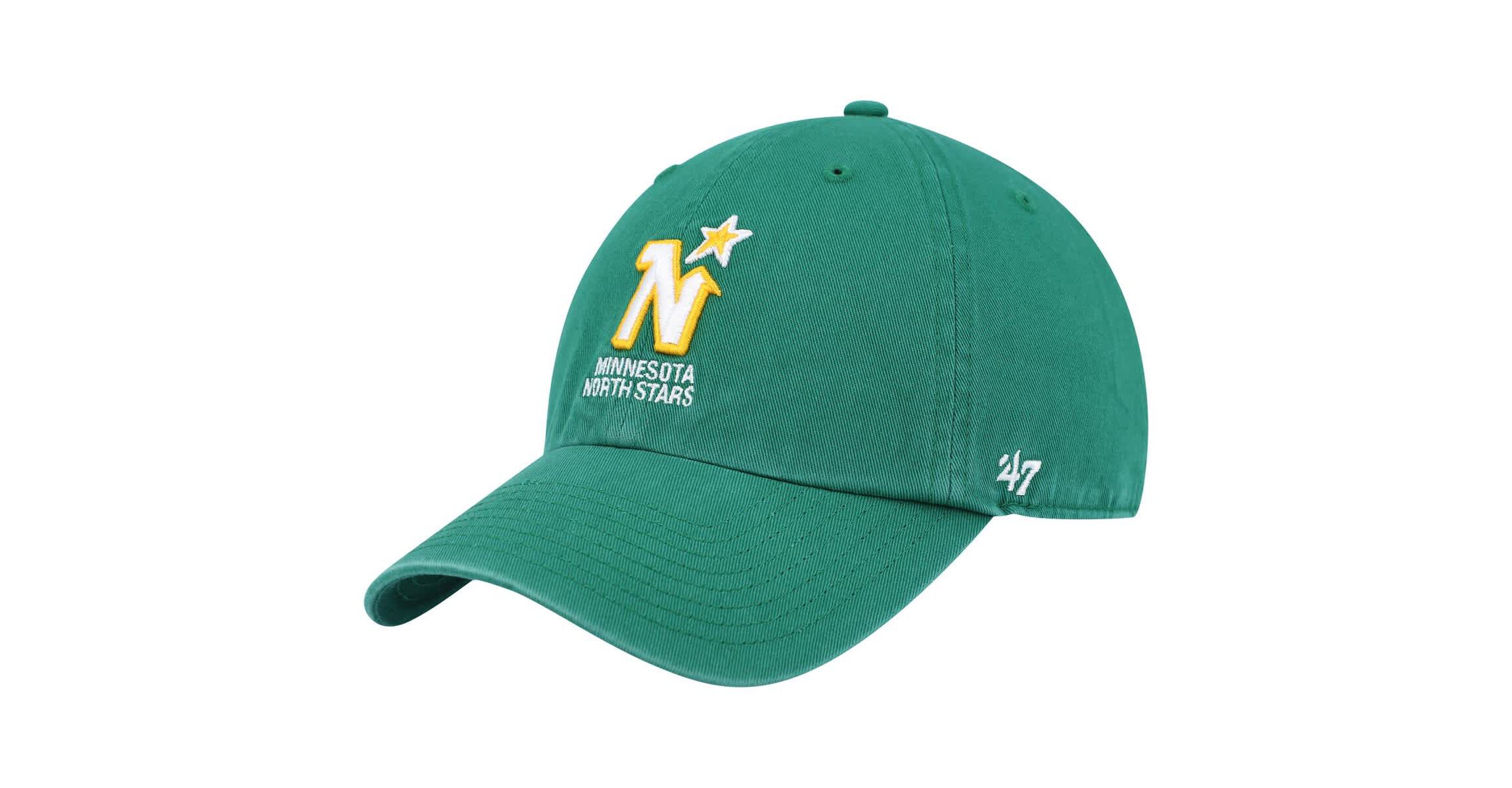 Vintage Hockey Kelly Minnesota North Stars Clean Up Adjustable Hat