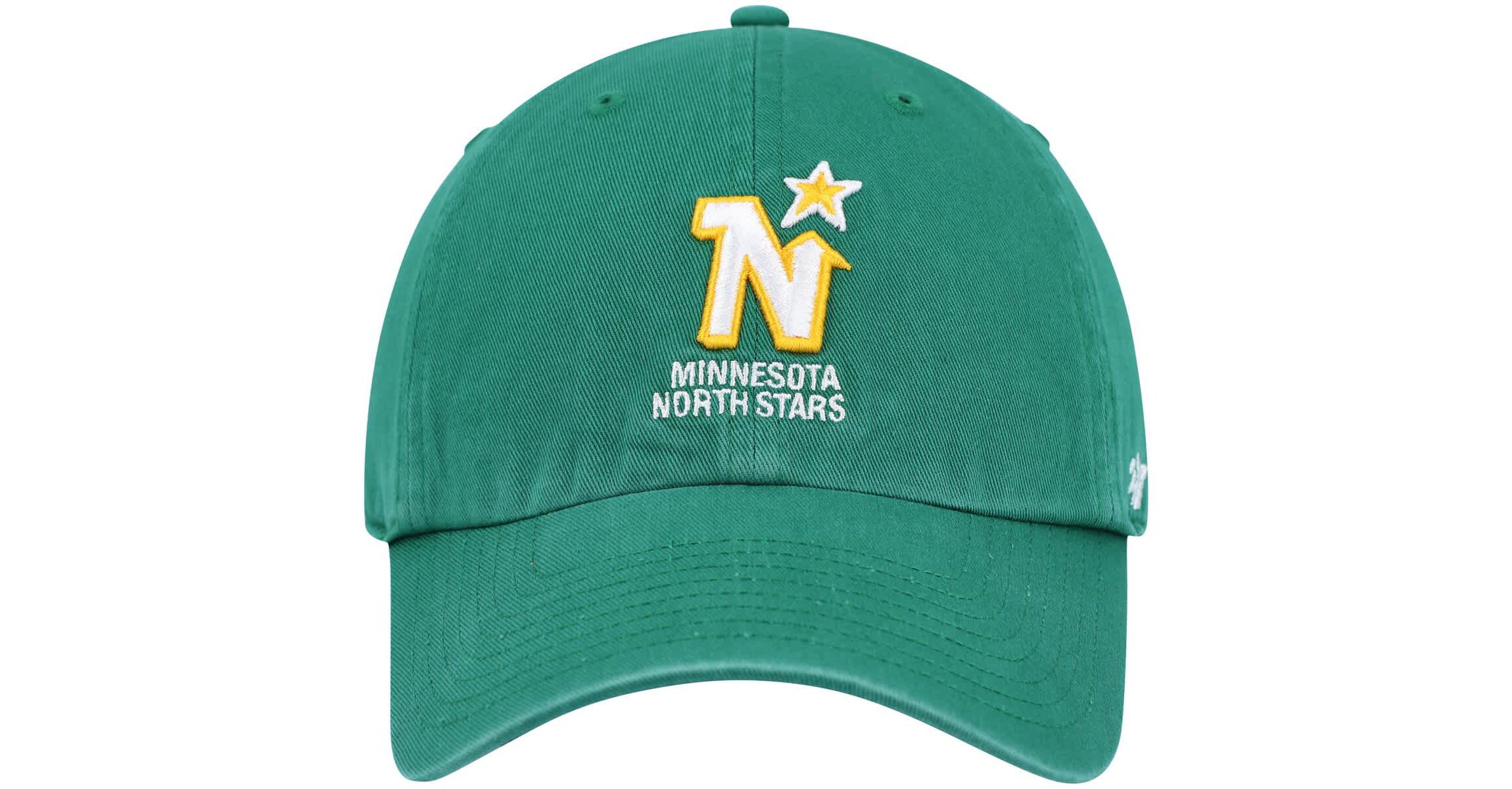 Vintage Hockey Kelly Minnesota North Stars Clean Up Adjustable Hat