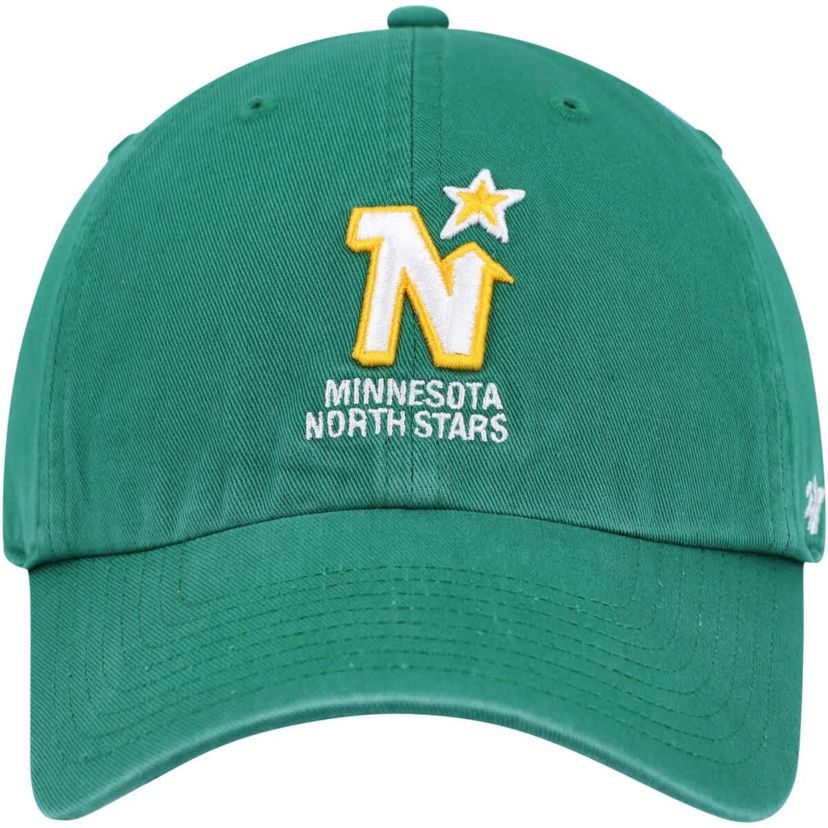 Vintage Hockey Kelly Minnesota North Stars Clean Up Adjustable Hat