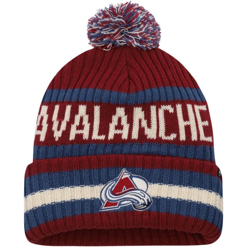 NHL Colorado Avalanche Bering Cuffed Knit Hat with Pom