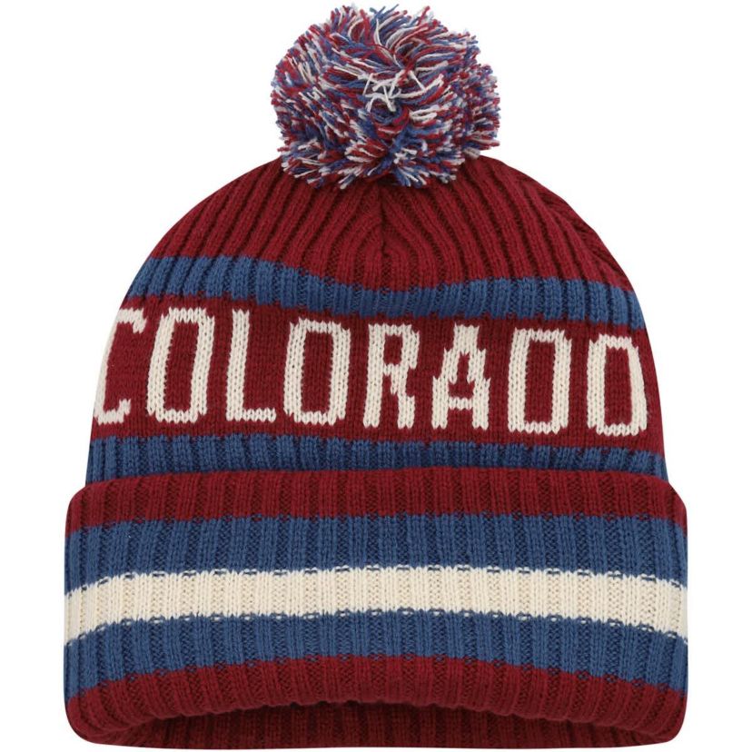 NHL Colorado Avalanche Bering Cuffed Knit Hat with Pom