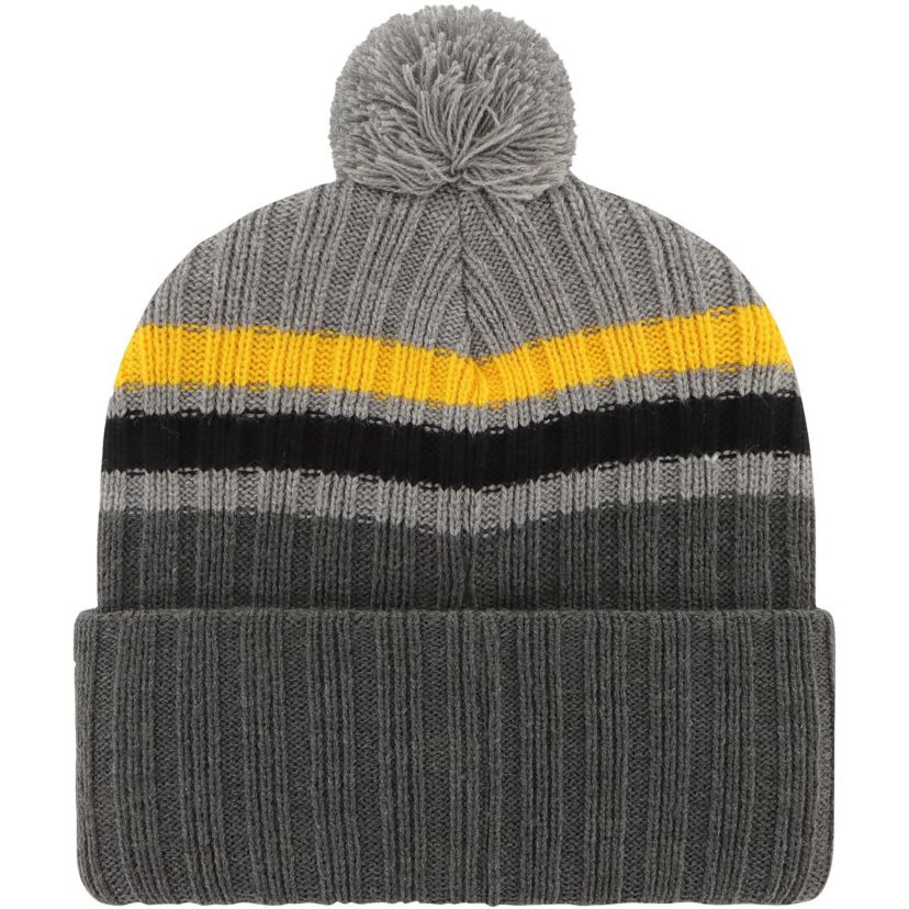 NCAA Iowa Hawkeyes Stack Striped Cuffed Knit Hat with Pom