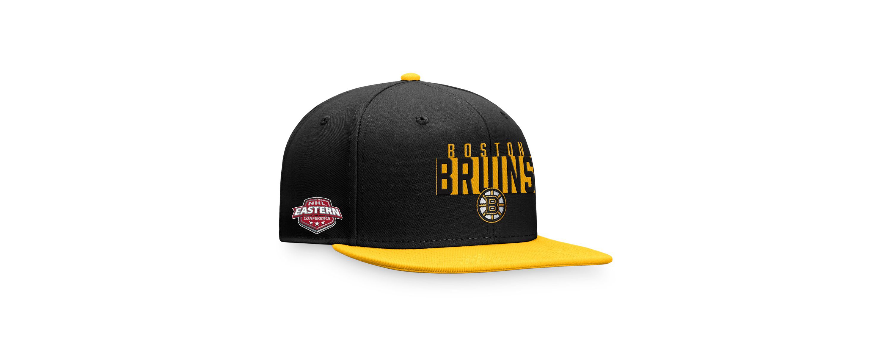 NHL Fanatics Black/Gold Fundamental Colorblocked Snapback Hat