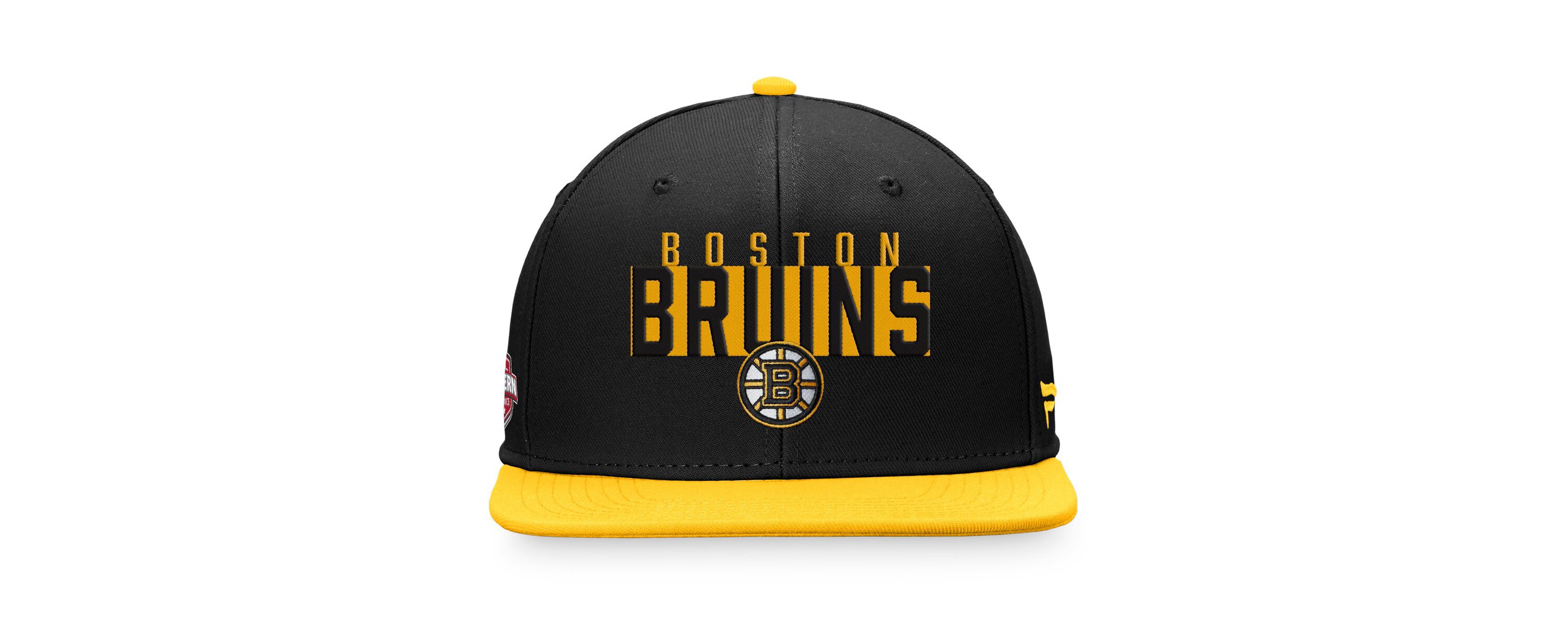 NHL Fanatics Black/Gold Fundamental Colorblocked Snapback Hat