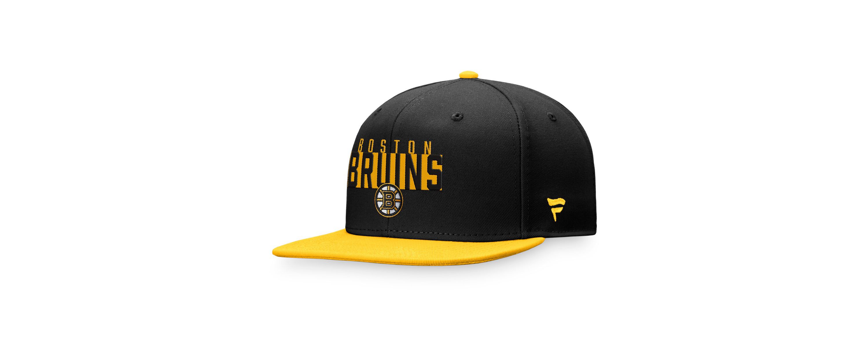 NHL Fanatics Black/Gold Fundamental Colorblocked Snapback Hat