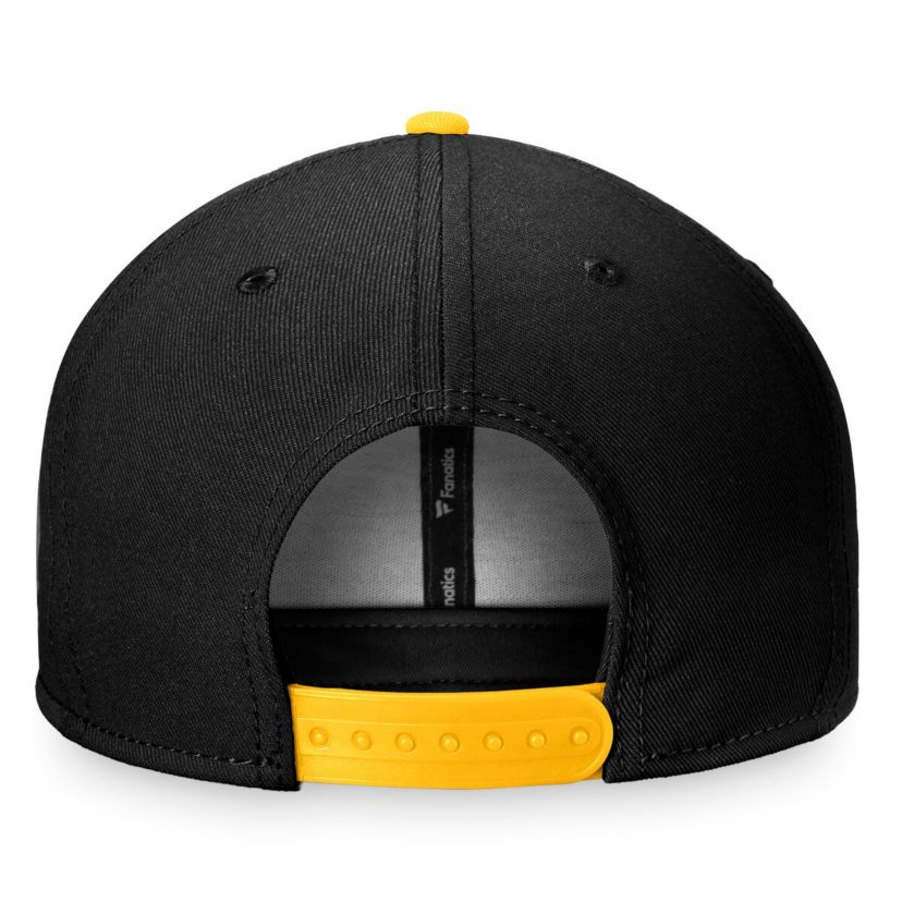 NHL Fanatics Black/Gold Fundamental Colorblocked Snapback Hat