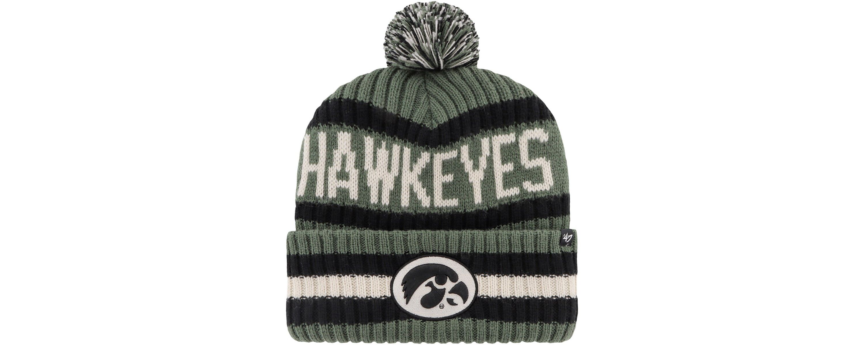 NCAA Iowa Hawkeyes OHT Military Appreciation Bering Cuffed Knit Hat with Pom