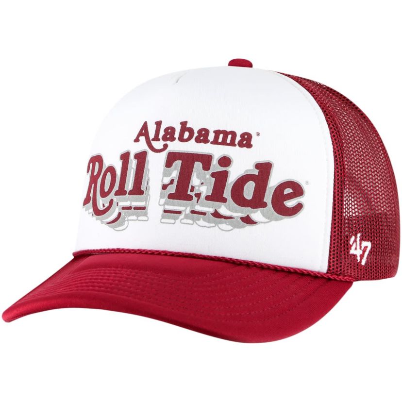 Alabama Crimson Tide NCAA White/Crimson Alabama Tide Article Foam Front Trucker Hat