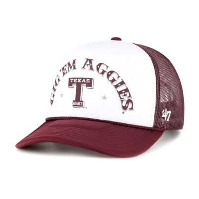 '47 Men's NCAA White/Maroon Texas A&M Aggies Article Foam Front Trucker Hat, White