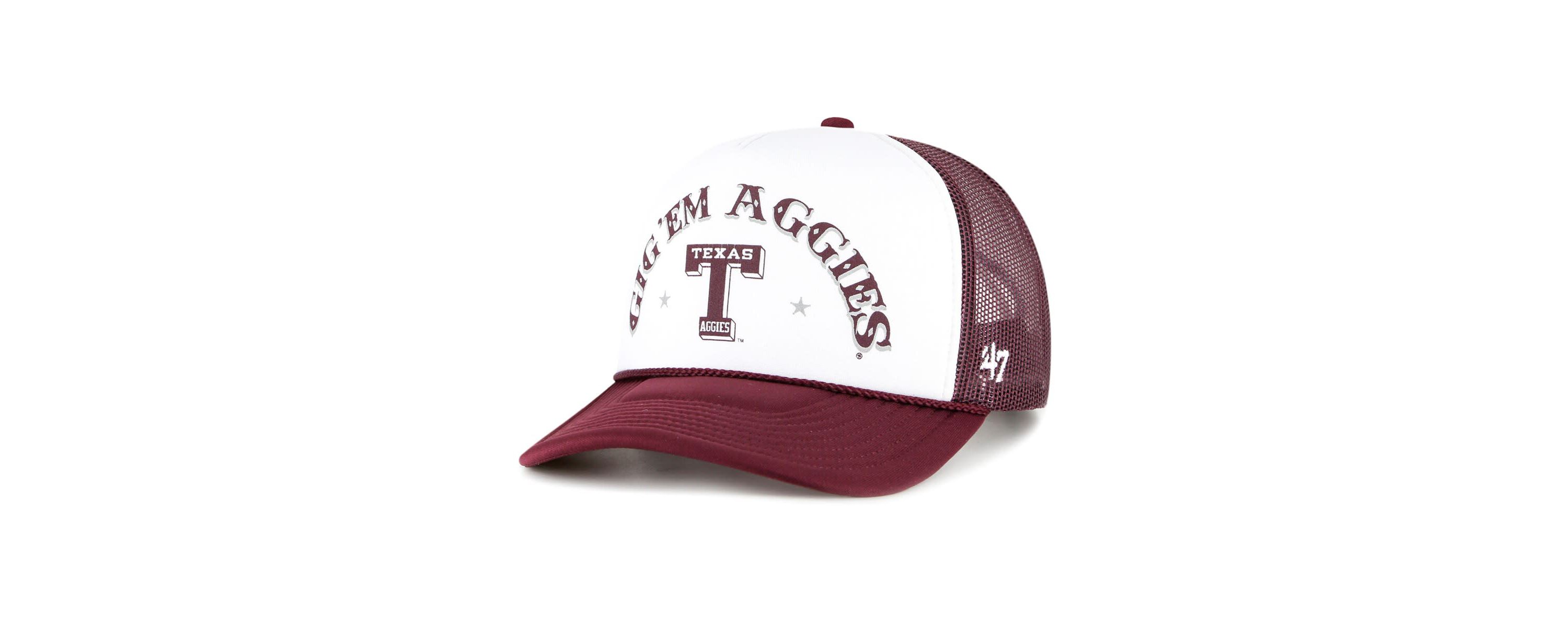 NCAA White/Maroon Texas A&M Aggies Article Foam Front Trucker Hat