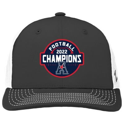 Zephyr Men's Tulane Green Wave NCAA Charcoal/White Tulane Wave 2022 AAC Conference s Locker Room Adjustable Trucker Hat, Grey