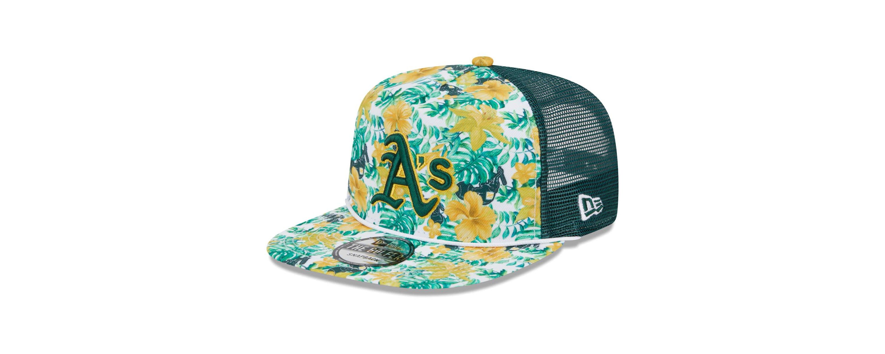 Oakland Athletics MLB Athletics Tropic Floral Golfer Lightly Structured Snapback Hat