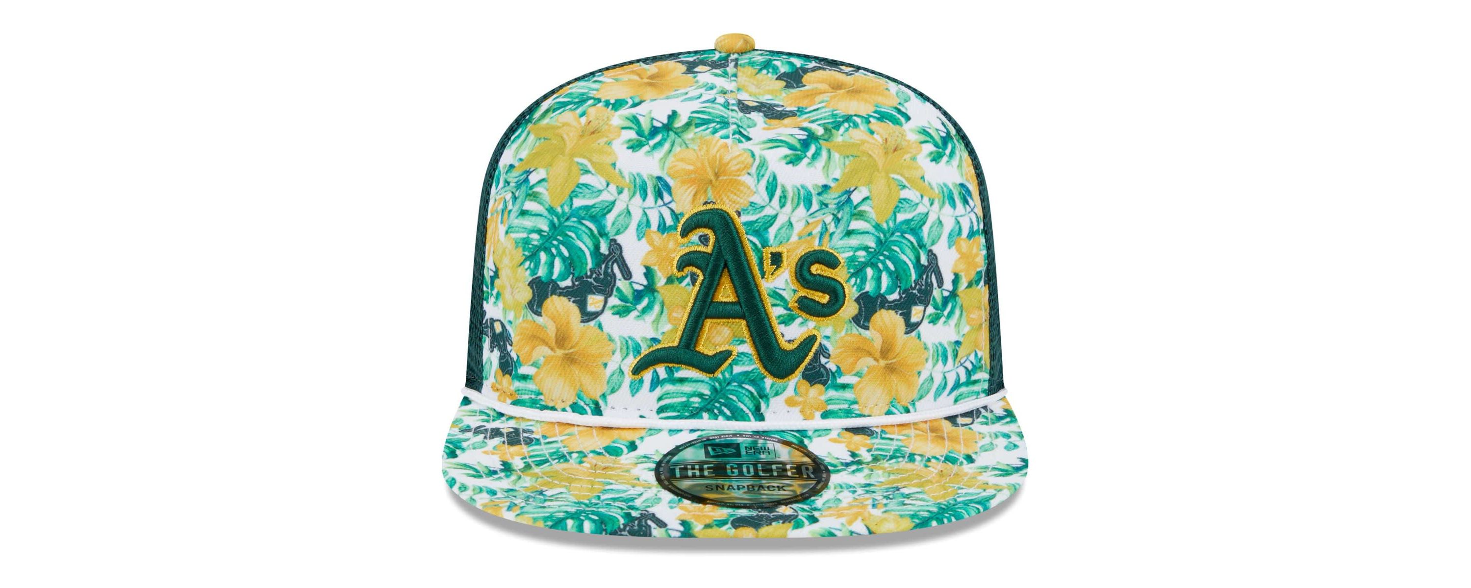 Oakland Athletics MLB Athletics Tropic Floral Golfer Lightly Structured Snapback Hat