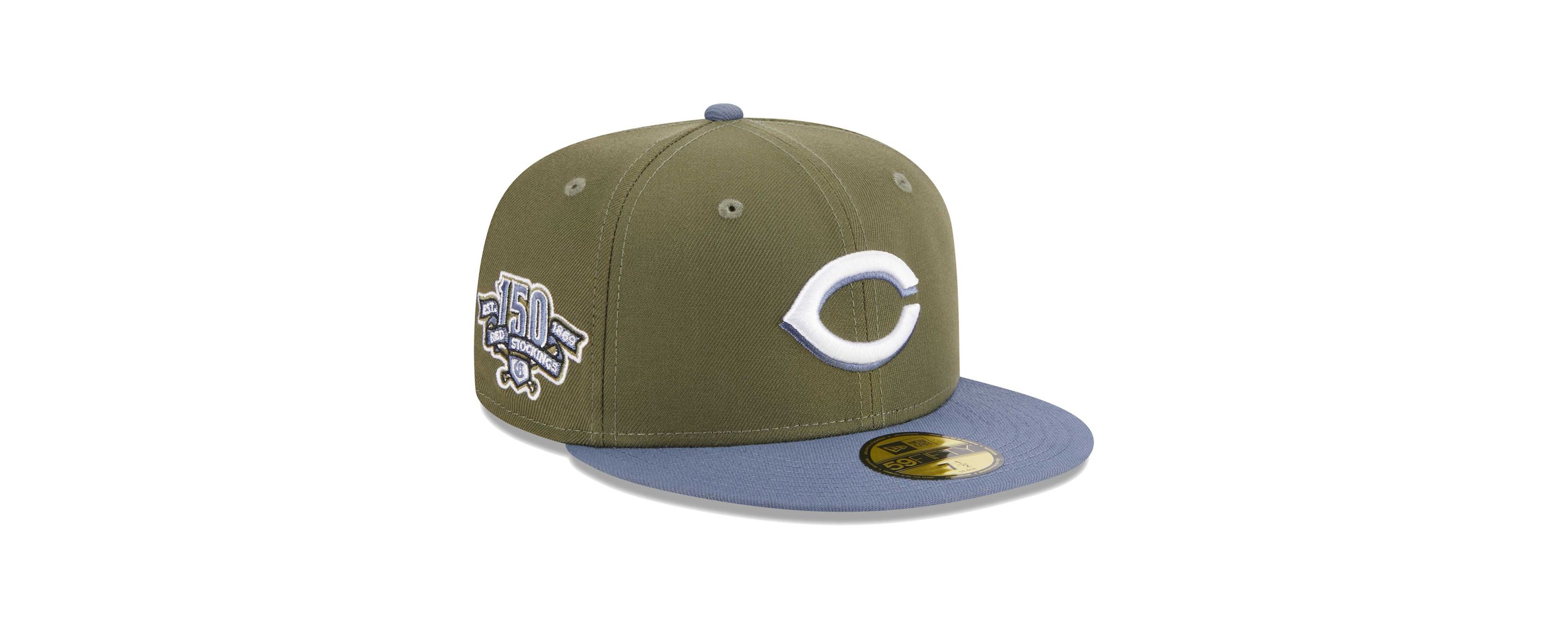 MLB Olive/Blue Cincinnati Reds 59FIFTY Fitted Hat