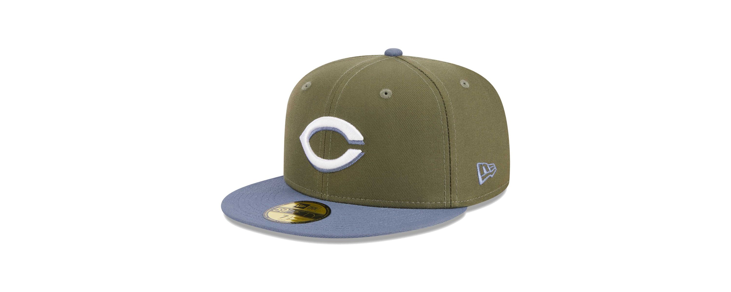 MLB Olive/Blue Cincinnati Reds 59FIFTY Fitted Hat