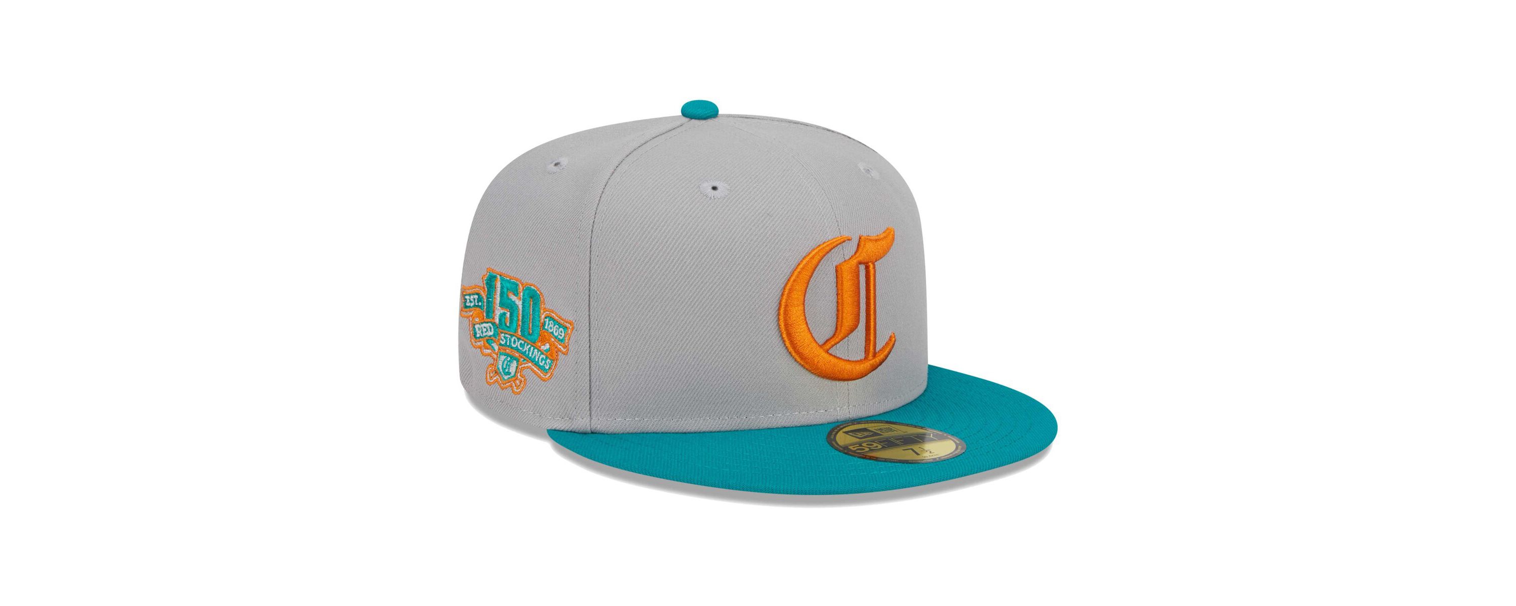MLB Gray/Teal Cincinnati Reds 59FIFTY Fitted Hat