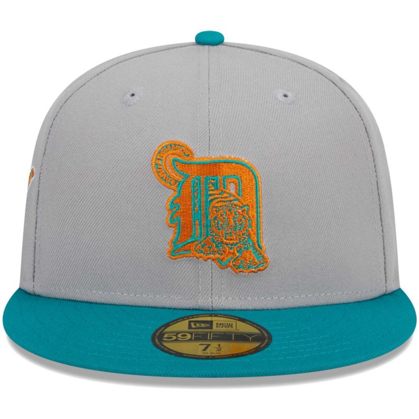MLB Gray/Teal Detroit Tigers 59FIFTY Fitted Hat