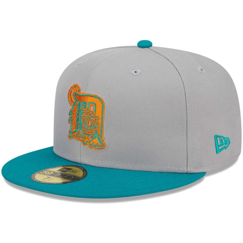 MLB Gray/Teal Detroit Tigers 59FIFTY Fitted Hat