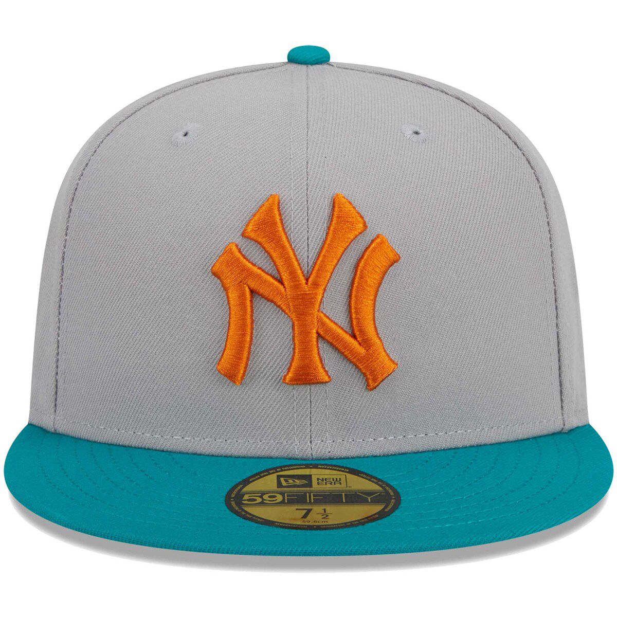 MLB Gray/Teal New York Yankees 59FIFTY Fitted Hat