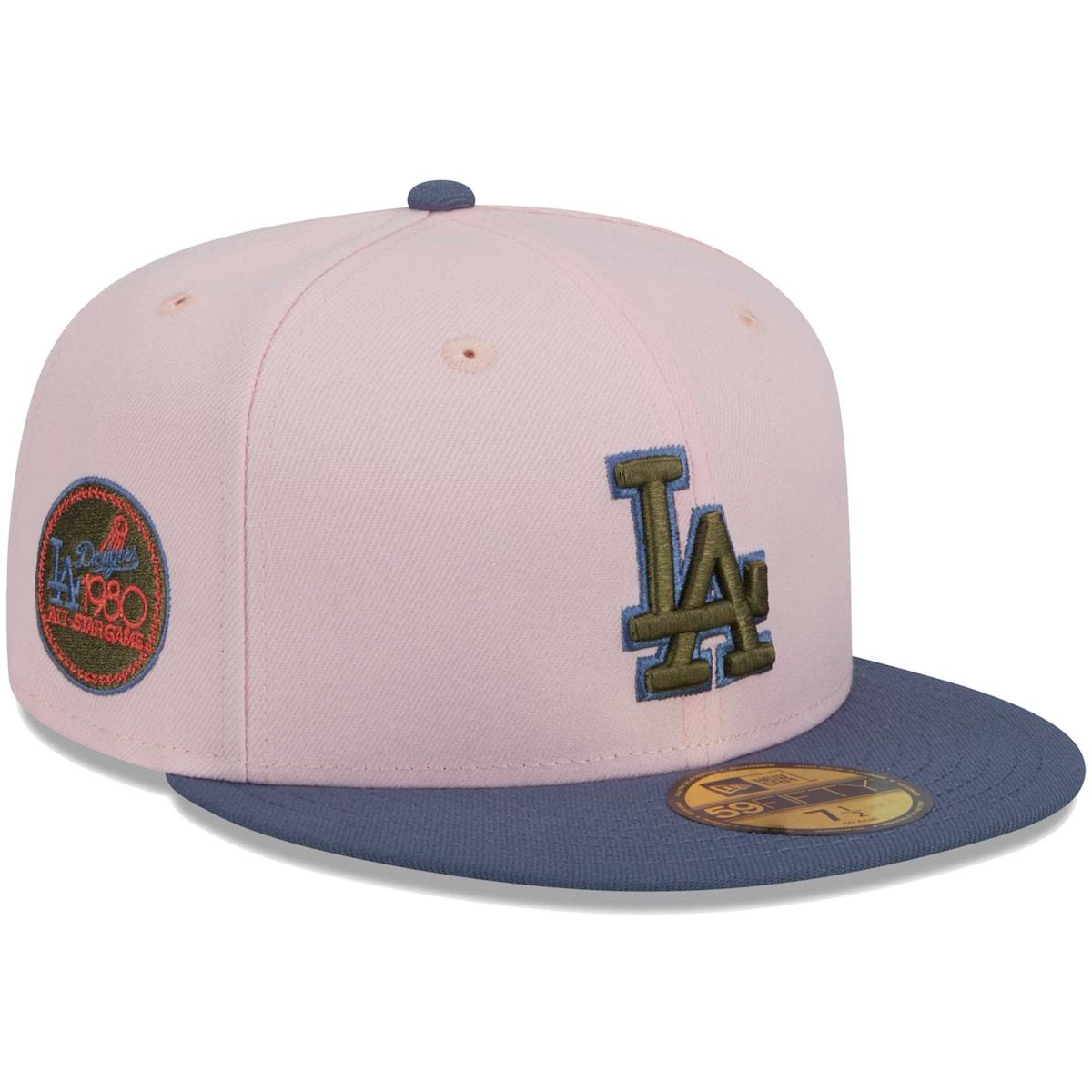 MLB Pink/Blue Los Angeles Dodgers Undervisor 59FIFTY Fitted Hat