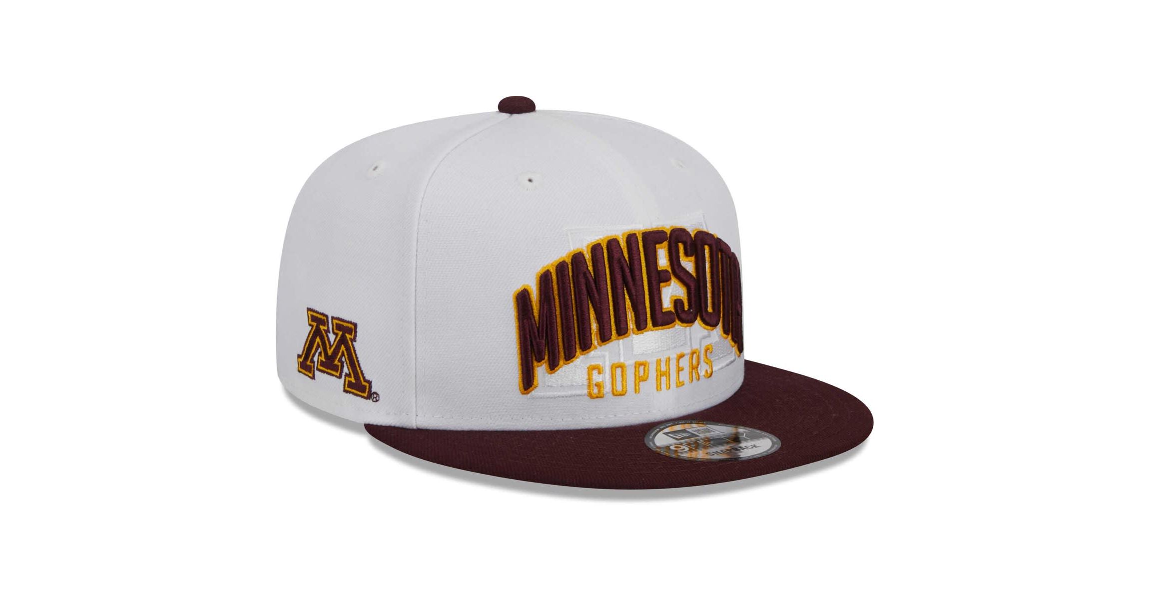 NCAA White/Maroon Minnesota Golden Gophers Two-Tone Layer 9FIFTY Snapback Hat