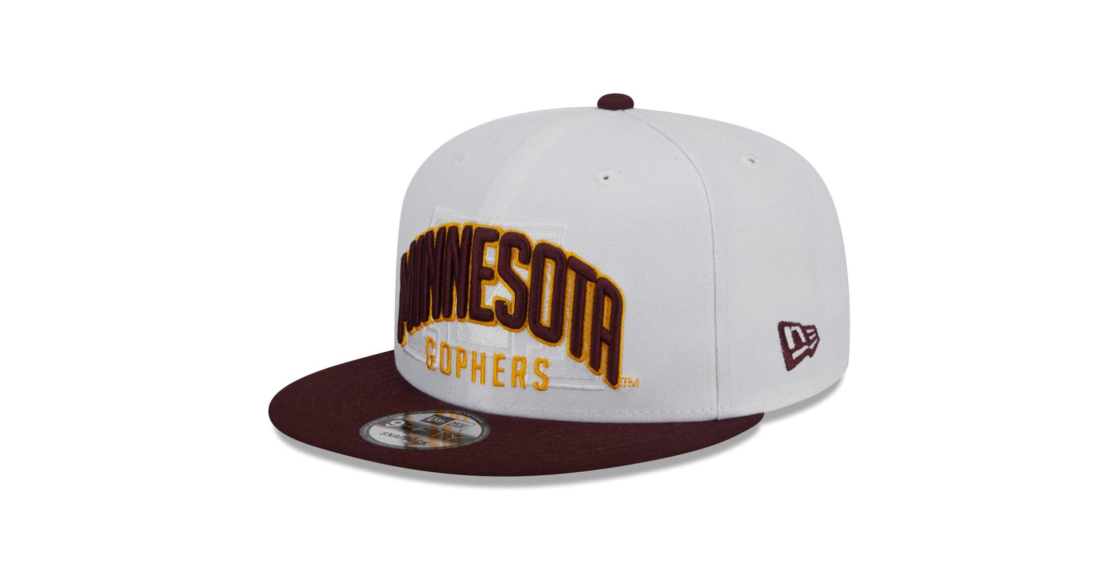 NCAA White/Maroon Minnesota Golden Gophers Two-Tone Layer 9FIFTY Snapback Hat
