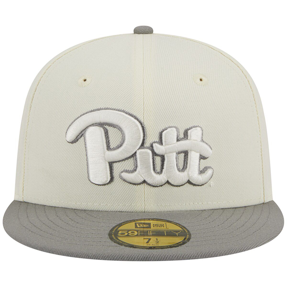 NCAA Stone/Gray Pitt Panthers Chrome & Concrete 59FIFTY Fitted Hat