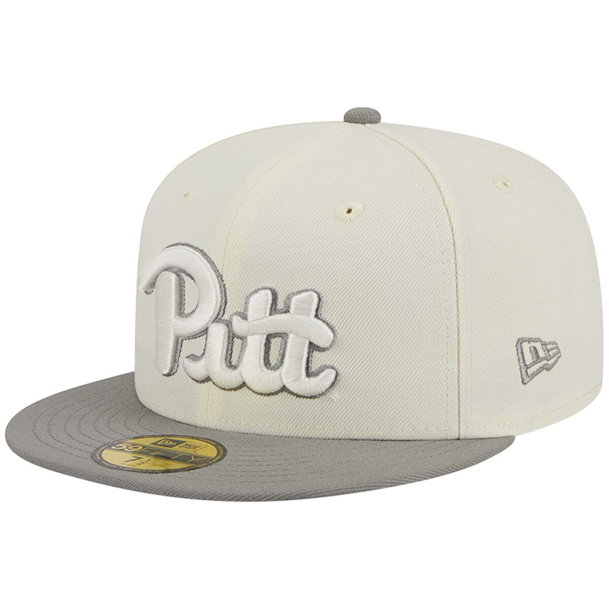 NCAA Stone/Gray Pitt Panthers Chrome & Concrete 59FIFTY Fitted Hat