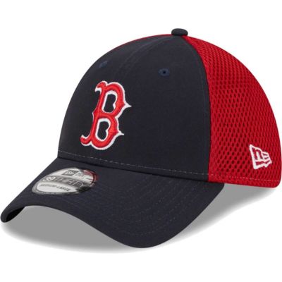 New Era Men's Boston Red Sox MLB Boston Sox Team Neo 39THIRTY Flex Hat, Navy Blue, Medium