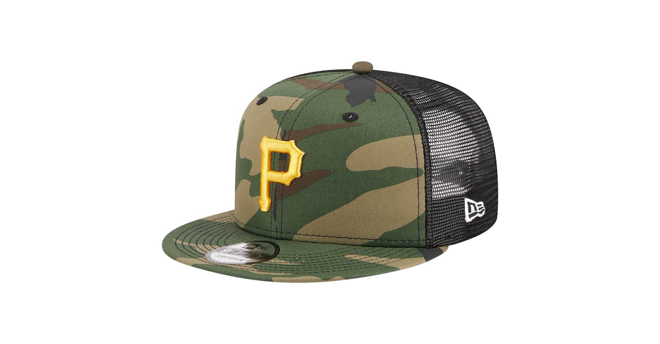 MLB Pittsburgh Pirates Woodland Trucker 9FIFTY Snapback Hat
