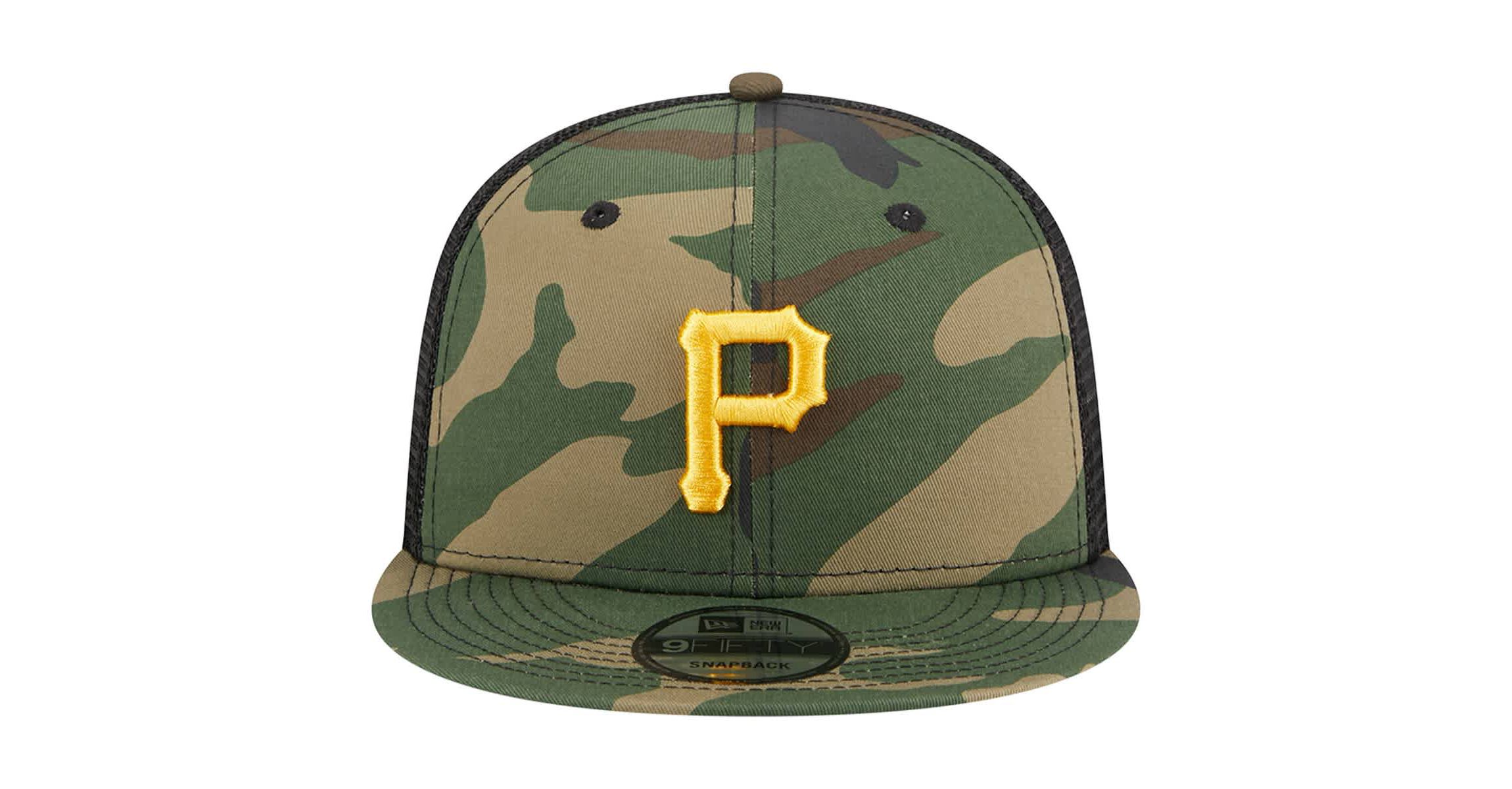 MLB Pittsburgh Pirates Woodland Trucker 9FIFTY Snapback Hat