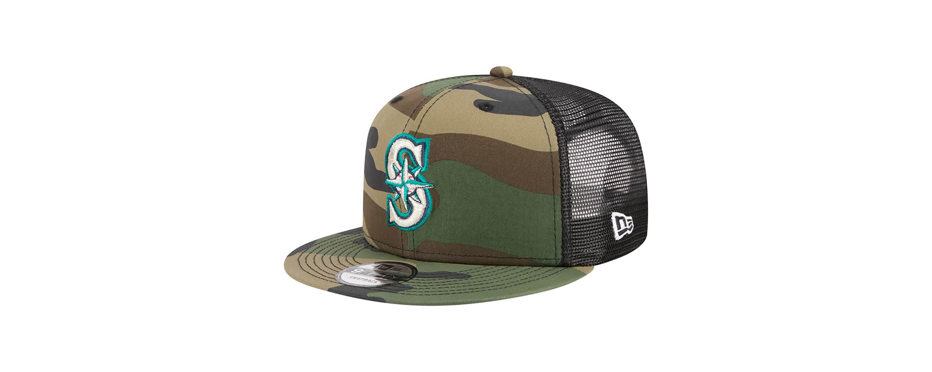 MLB Seattle Mariners Woodland Trucker 9FIFTY Snapback Hat